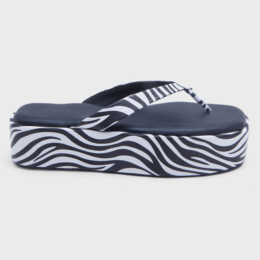 On-trend Black and White Zebra Platform Heels