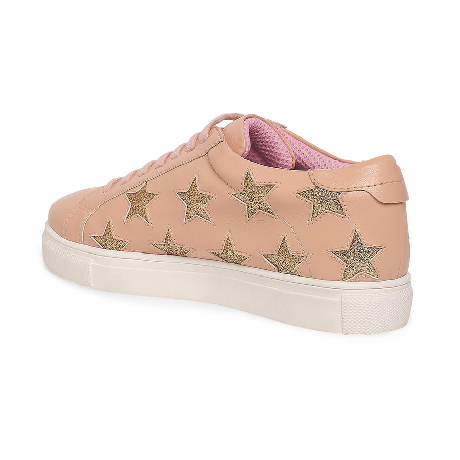 Della Pink & Rose Gold Star Sneakers