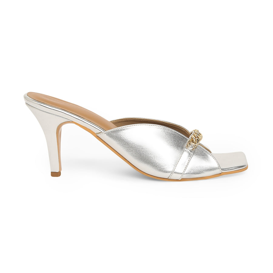 Isabella Elegant Silver Heels