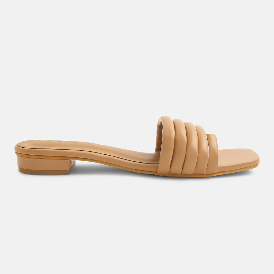 Ava Designer Nude Open Toe Sandals