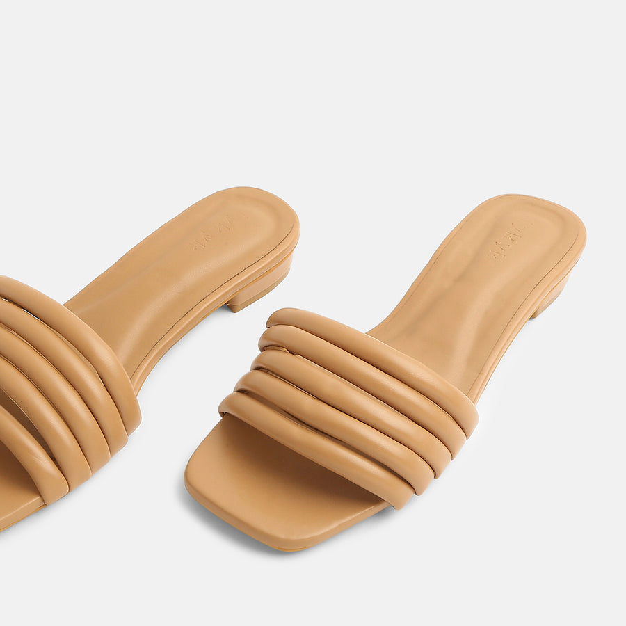 Ava Designer Nude Open Toe Sandals