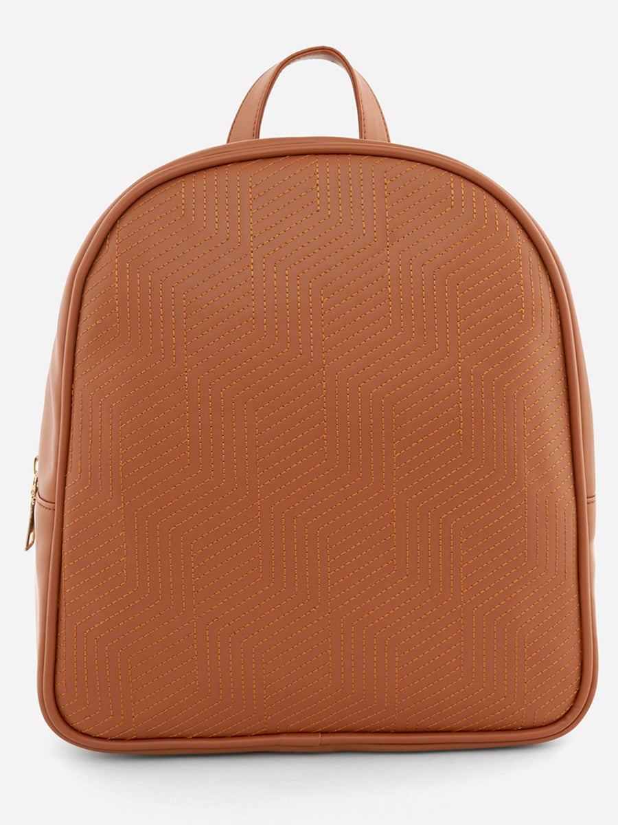 Textured Tan Casual Backpack