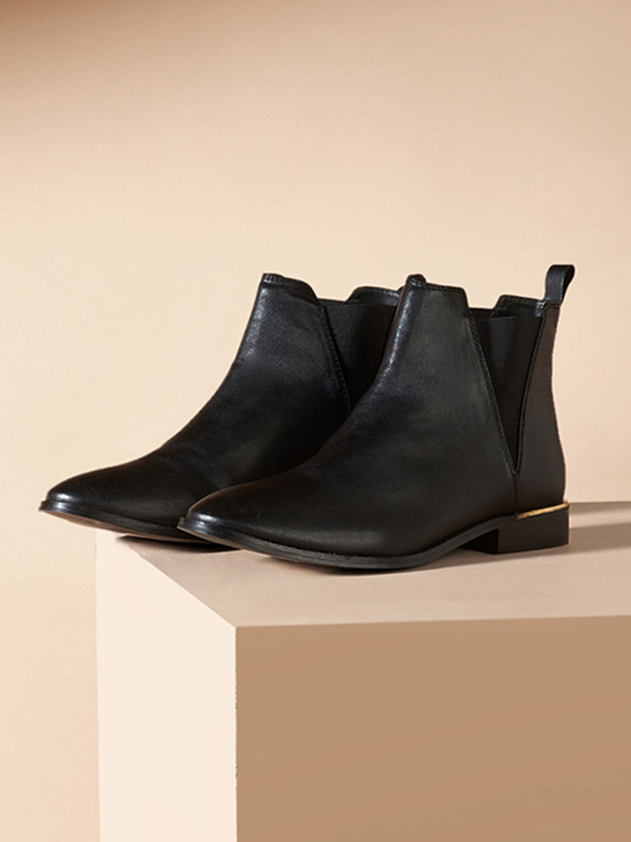 Classic Black Ankle Length Boots
