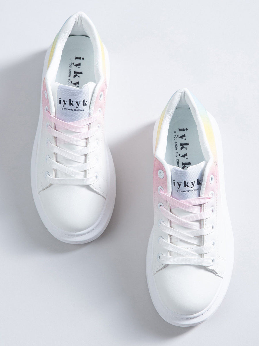 Designer Ombre Pink and Yellow Casual Sneakers