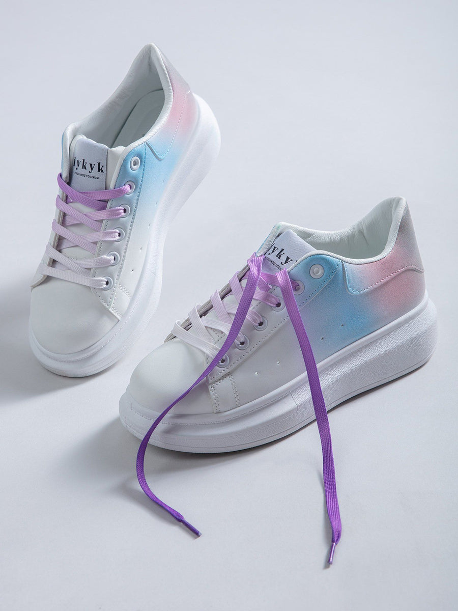 Designer Ombre Blue and Pink Sneakers