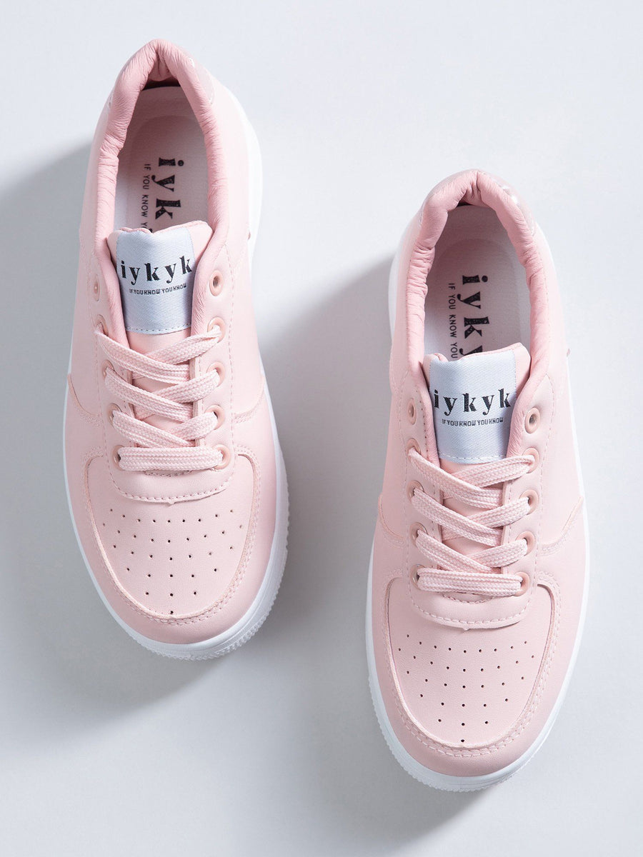 Premium Pink Solid Casual Sneakers