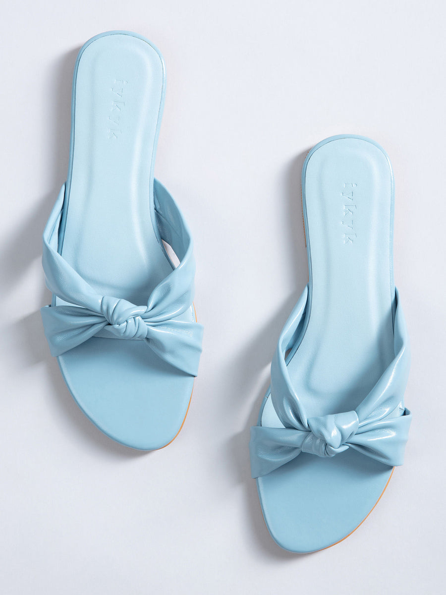 Classic Blue Bow Knot Slip-on Flats