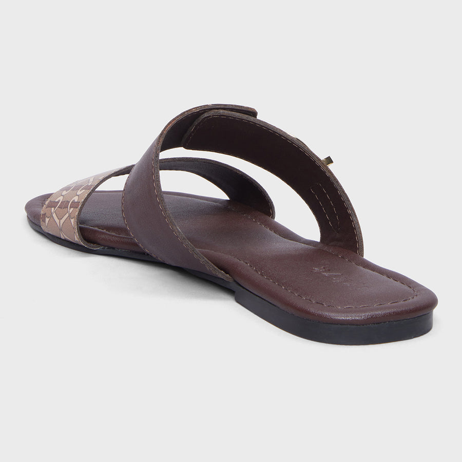 Brown-Is-The-New-Black Monogram Double Strap Flats