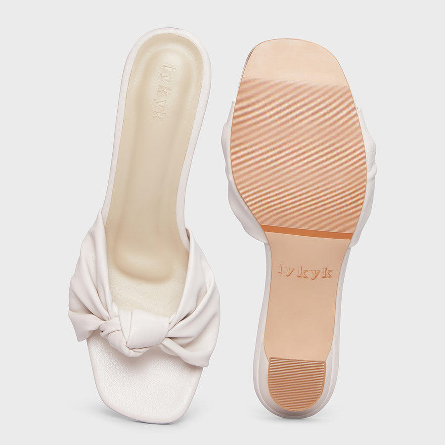 Off White Sandals - High Heel Sandals - Scrunchie Sandals - Lulus