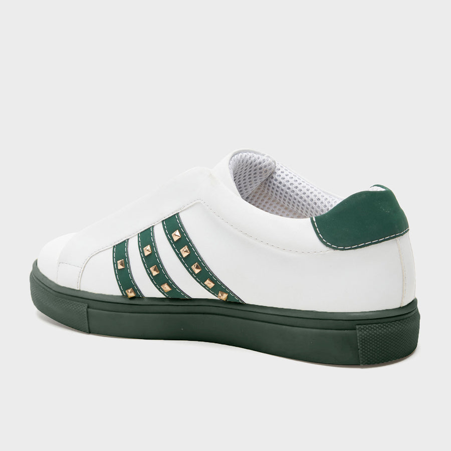 Audrey Uber chic White & Green Sneakers