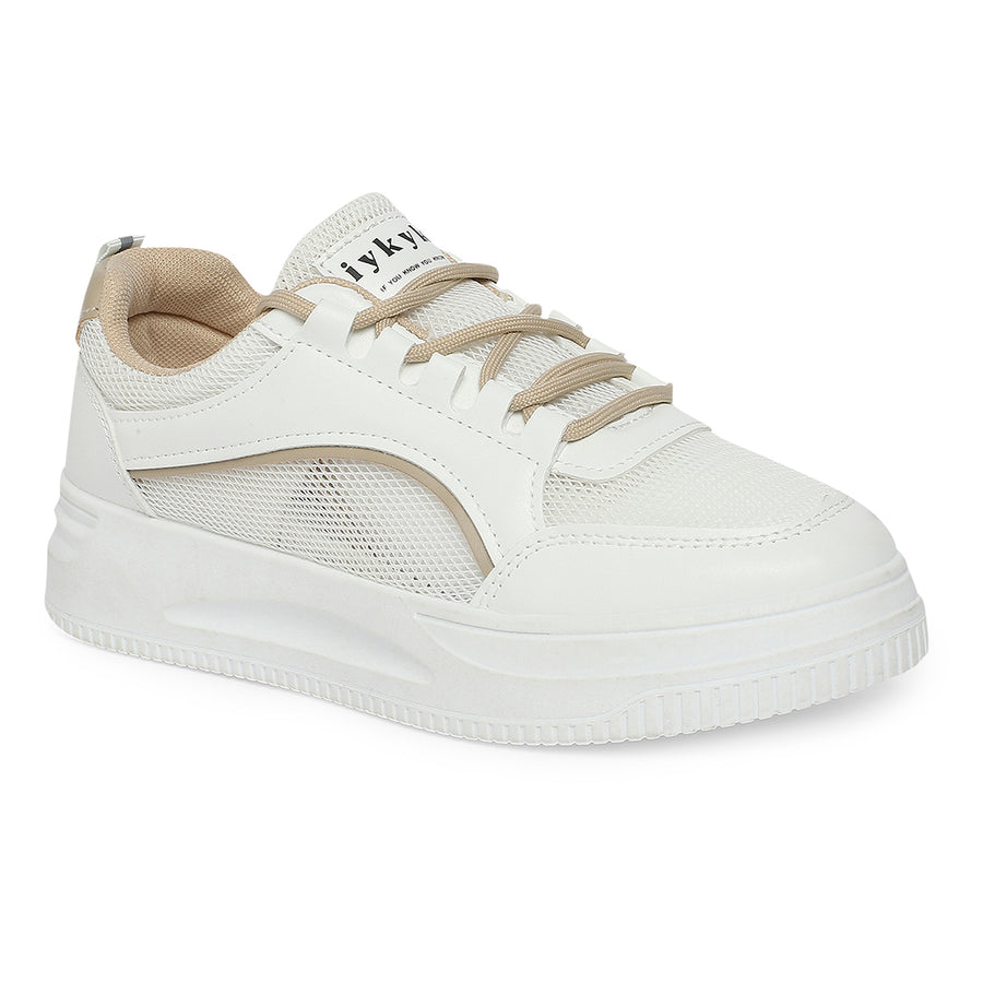 Elm White & Camel Classic Sneakers