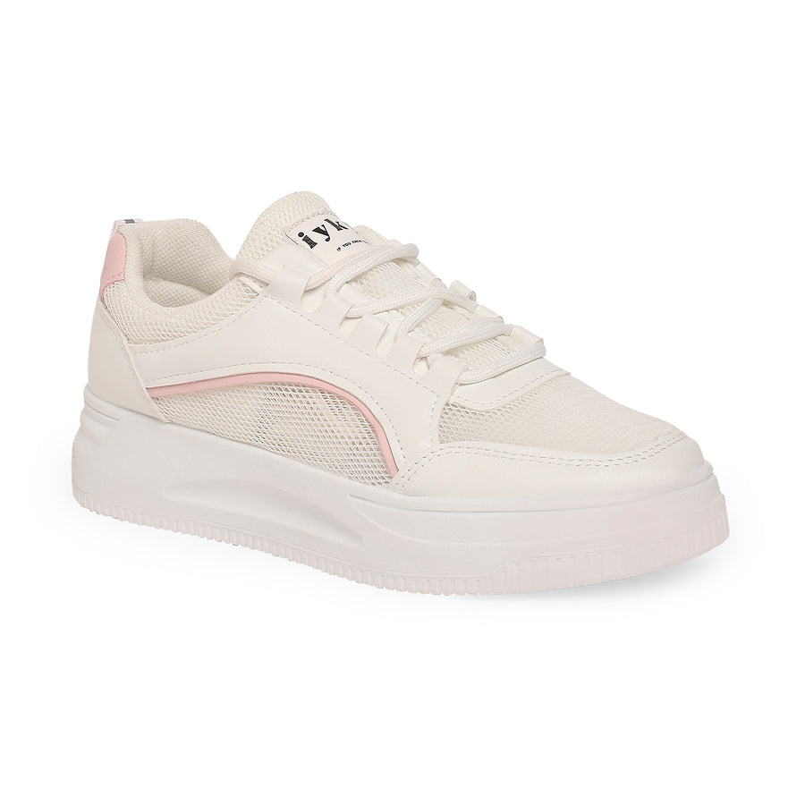 Elm White & Pink Classic Sneakers