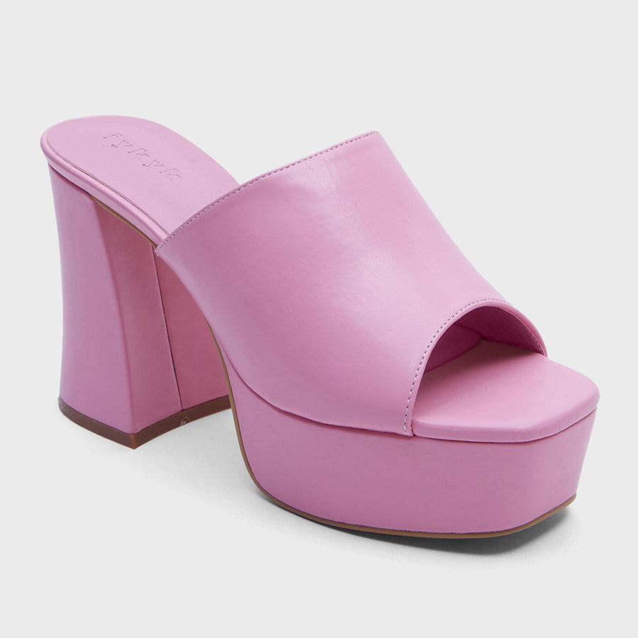 Pink Barbiecore Chunky Platform Block Heel